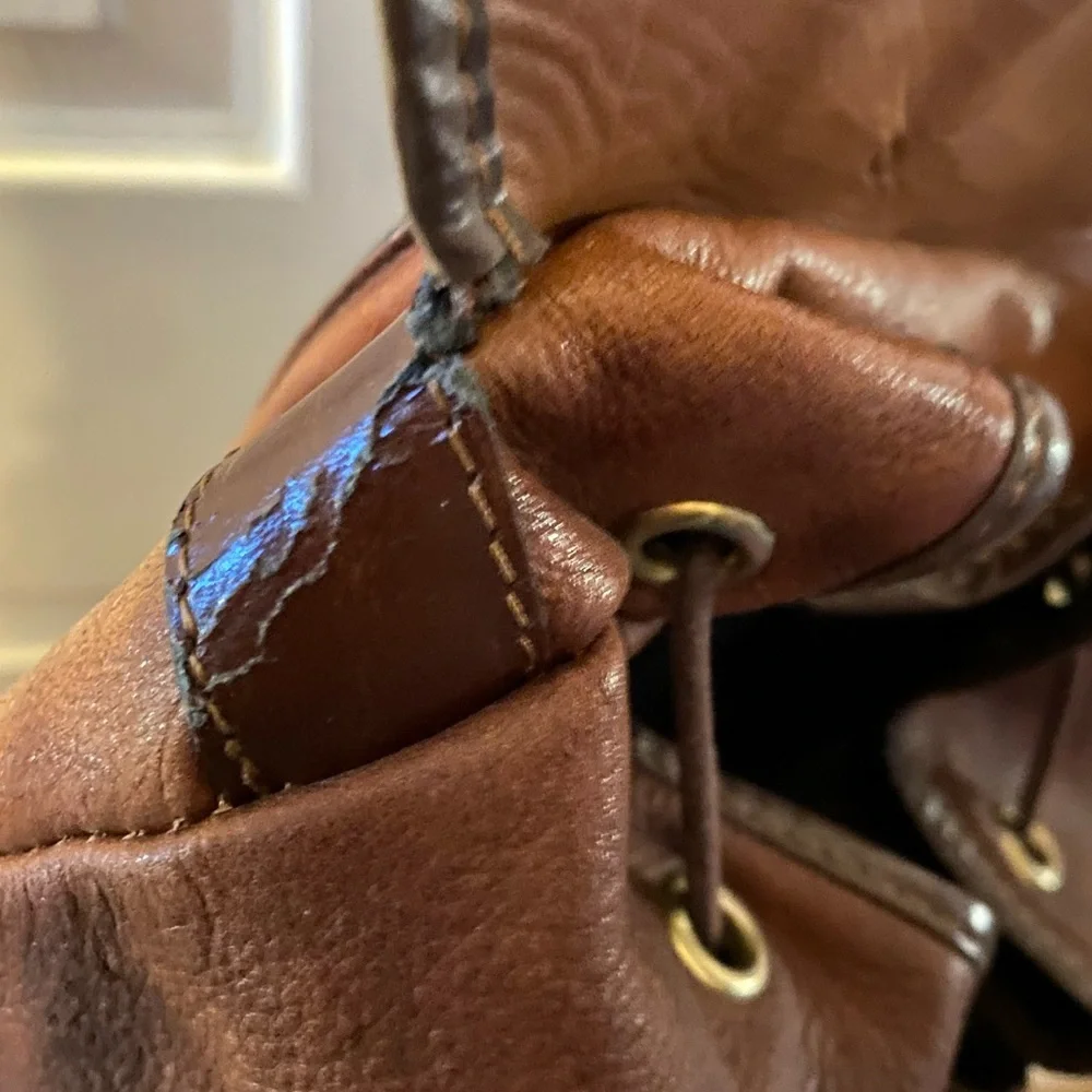 Vintage Leather backpack purse - Picture 7 of 11